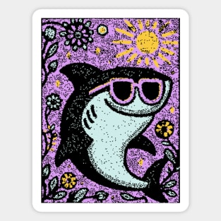 Groovy Shark | The Friendly Flower-Child Fin Magnet